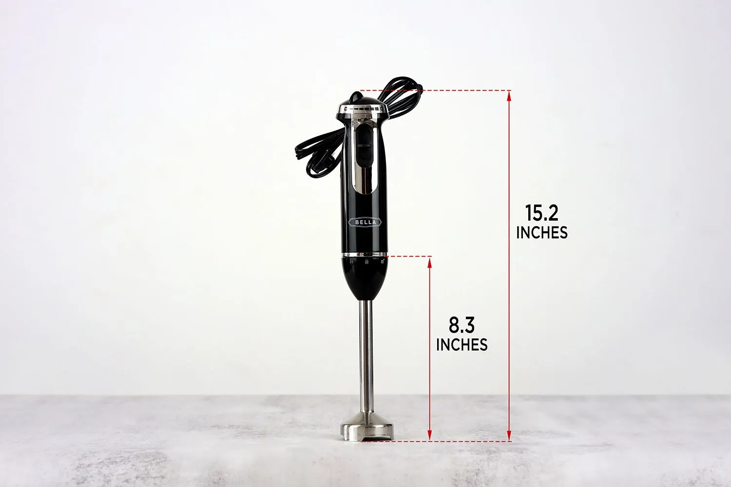 BELLA 10-Speed Immersion Blender with Attachments, 350 Watt, Immersion  Blender with Dishwasher Safe Whisk & Blending Attachments for Food Prep,  Black
