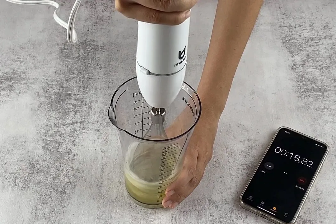 Utalent Immersion Hand Blender, UTALENT 5-in-1 8-Speed Stick Blender with  500ml Food Grinder, BPA-Free, 600ml Container,Milk Frother,Egg