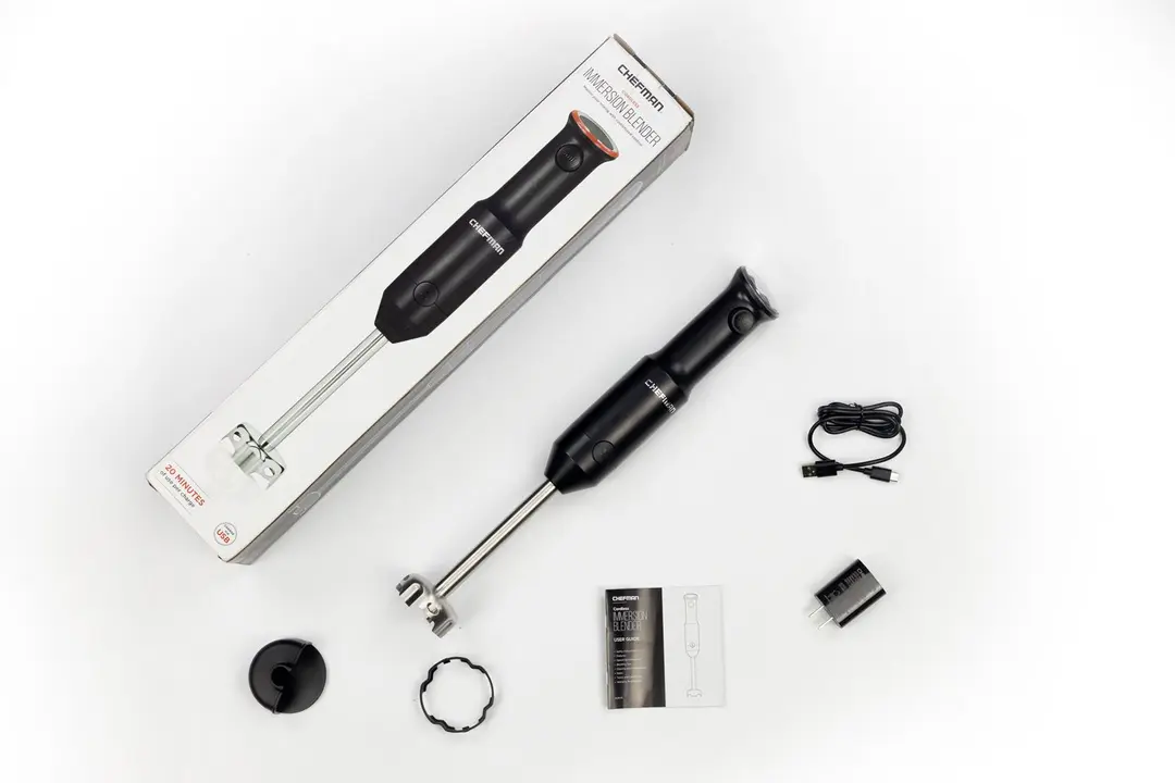 The Chefman Cordless Immersion Blender In the Box