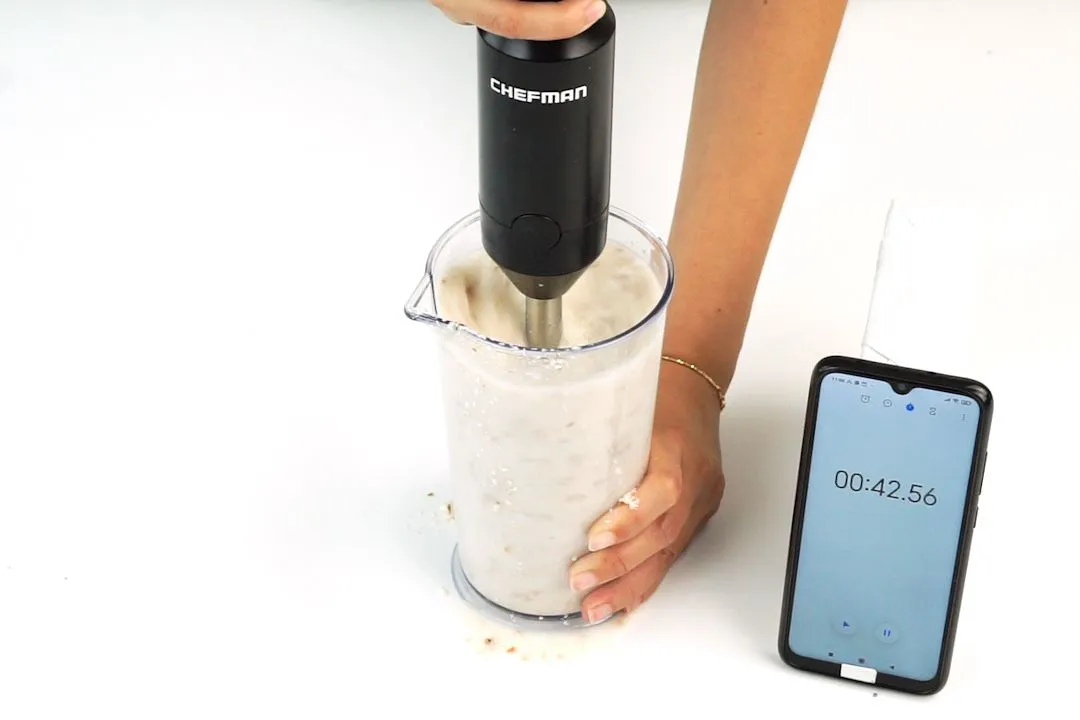 Chefman Cordless Power Portable Immersion Blender, Easy Grip + Case