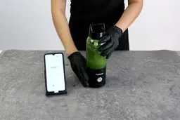 PopBabies Portable Blender Fibrous Greens Test