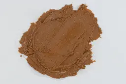 A sample of almond butter created with a Vitamix 5200 blender, spread on a white paper.
