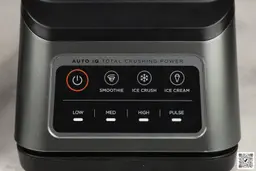 A close-up of the Ninja BN701 Professional Plus blender’s control panel