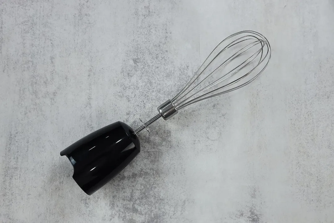 A close-up of the Braun MQ7035X whisk attachment.