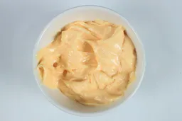 Mayonnaise made by the Elite Gourmet EHB-2425X immersion blender.