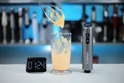 A batch mayonnaise made by the Cuisinart EvolutionX RHB-100TG immersion blender within 1 minute and 24 seconds. 
