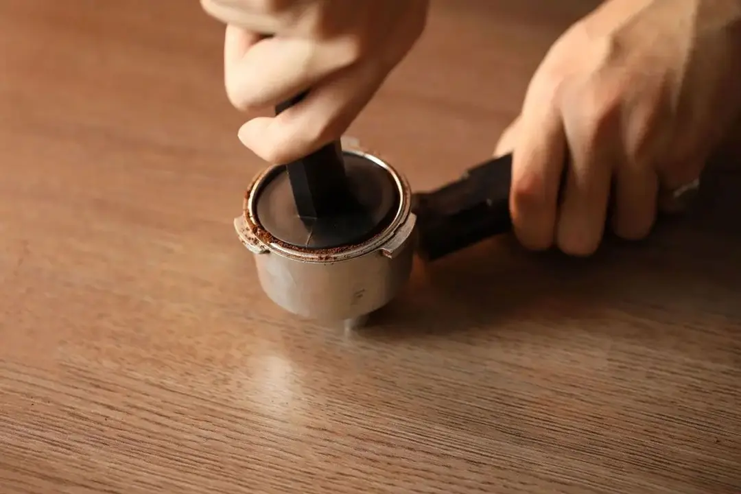 Compress-Coffee-Grounds-With-a-Tamper