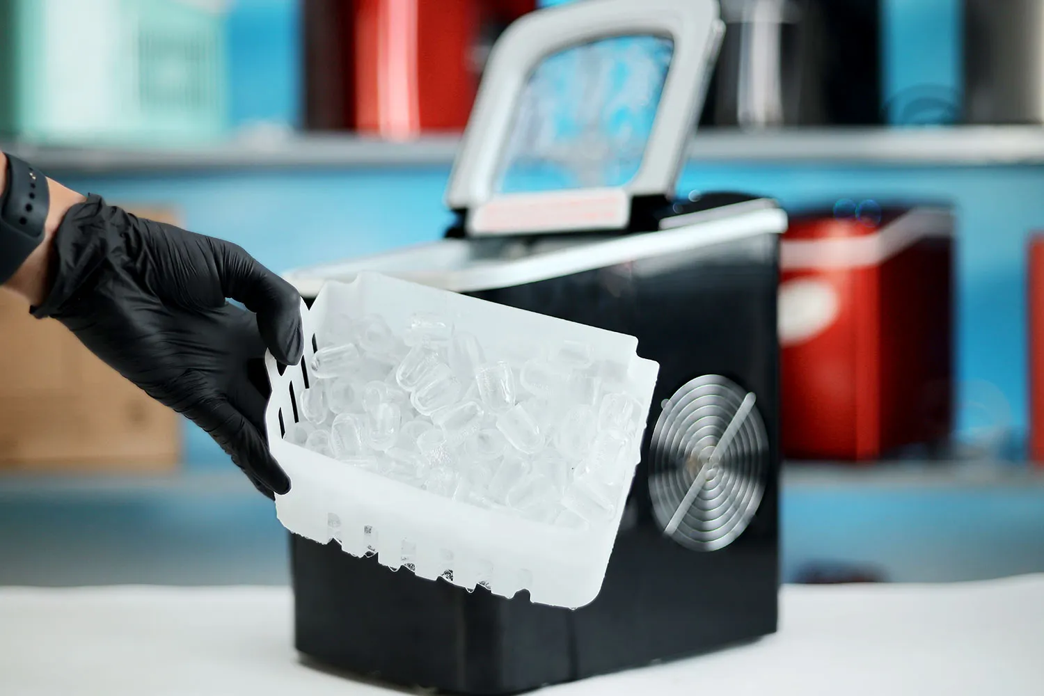 AGLUCKY Portable Automatic Ice Maker HZB- 12/B Countertop