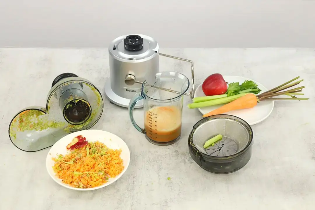 The Breville JE98XL is especially effective on dense fruits and veggies