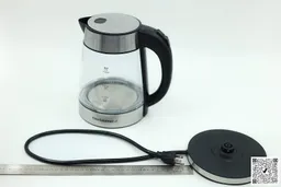 The power cord of the Elite Gourmet Electric Glass Kettle (EKT-602) is 28.74 inches long.