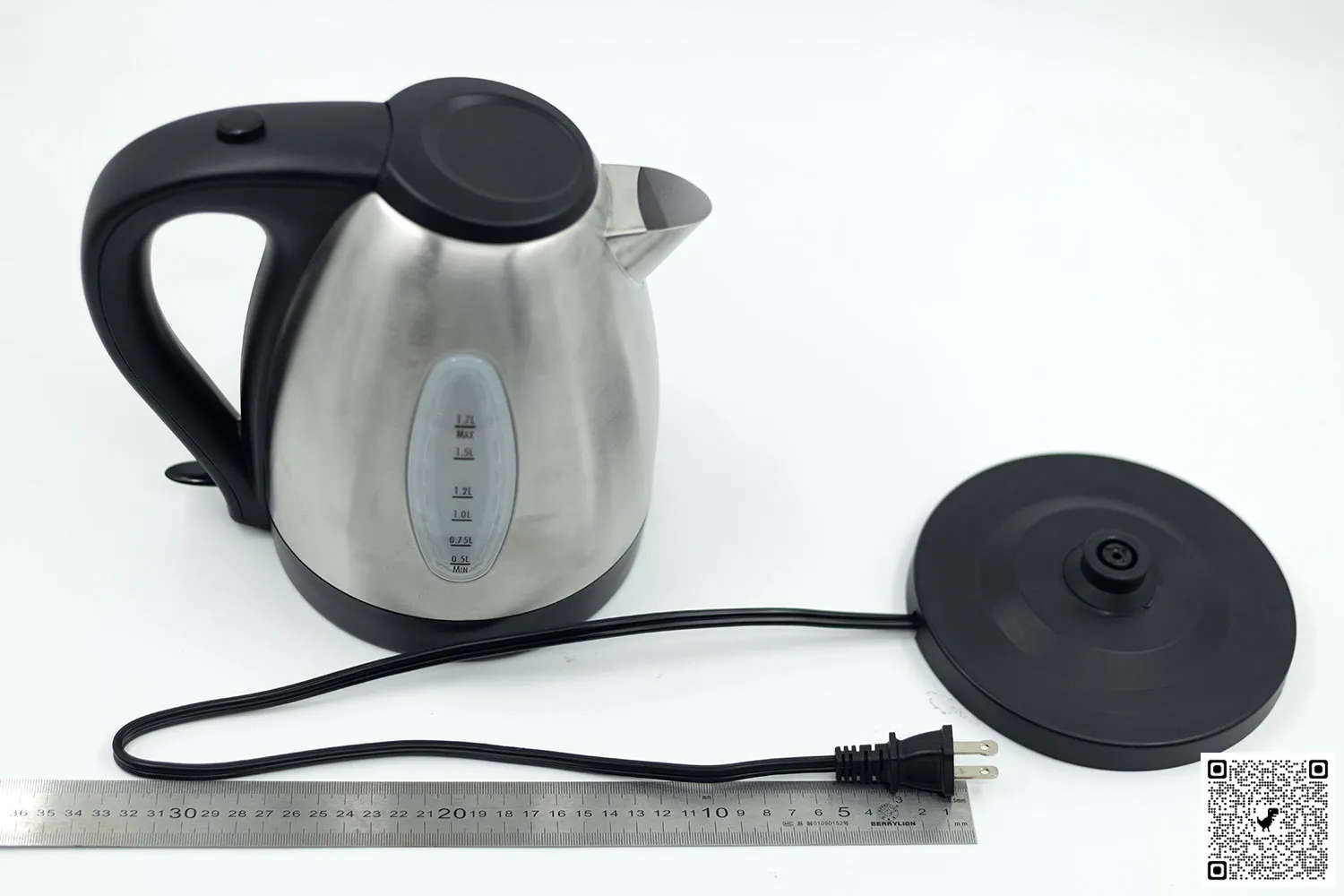 Hamilton Beach 1 Liter Electric Kettle, Stainless Steel and Black, New