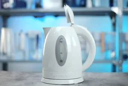 The pop-up lid of the Ovente Electric Kettle KP72W opens at an 80° angle.