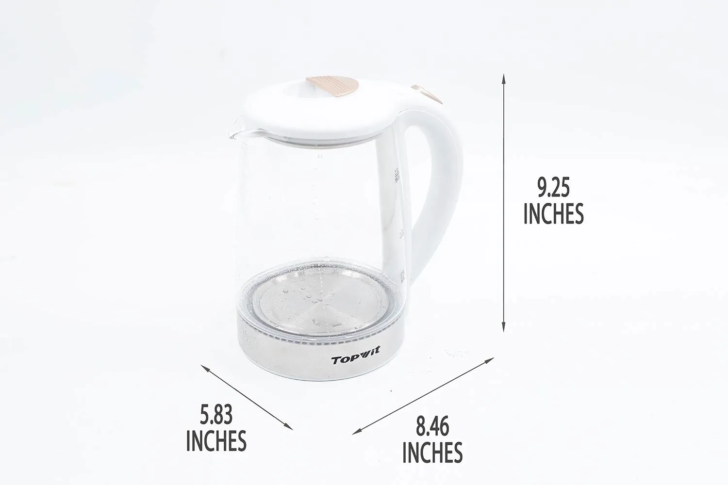 Topwit Electric Kettle Glass, Electric Tea Kettle Dual Purpose Design,  Bpa-Free