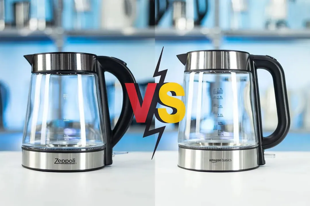 Zeppoli Electric Kettle ZPL-KETTLE vs Amazon Basics Electric Glass Kettle