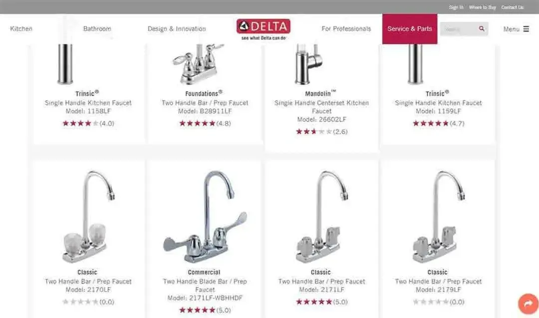 Step 3 Select your faucet among filtered results