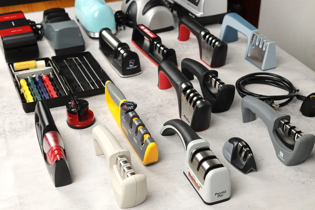 Various electric and manual knife sharpeners
