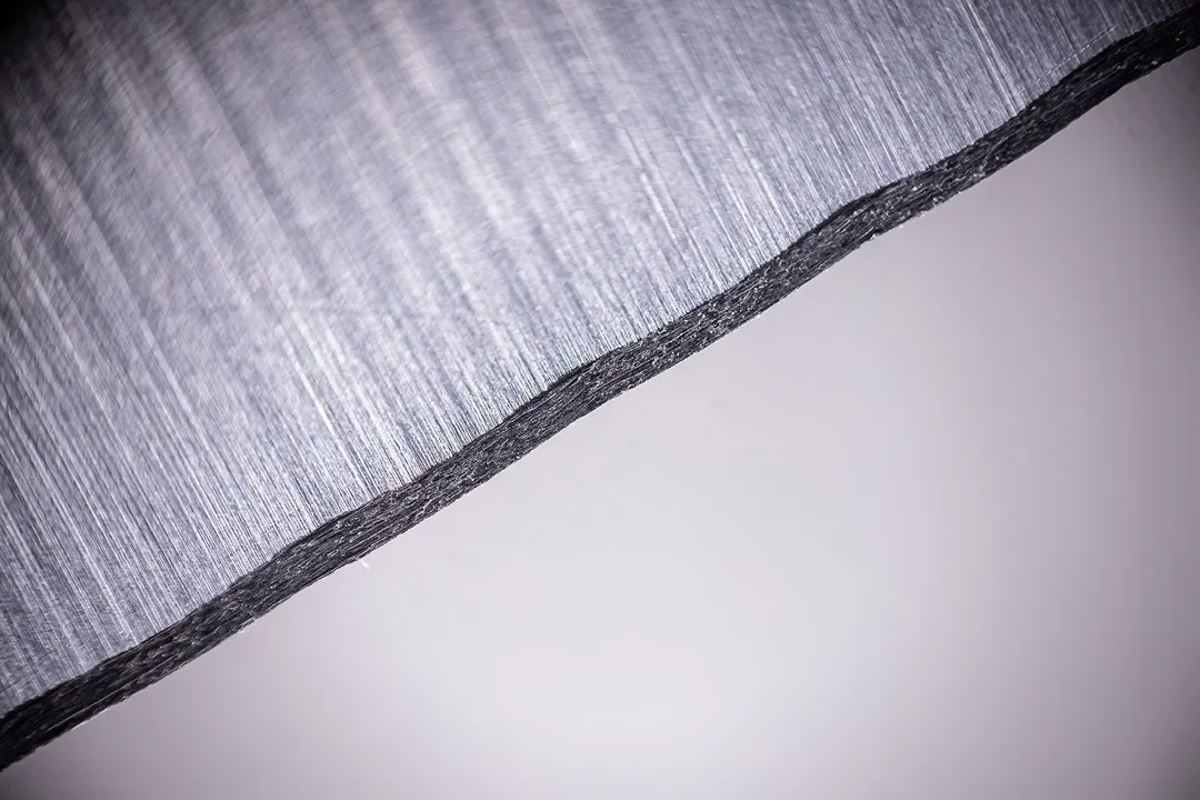 Close-up view of the knife blade and edge after sharpening with the Smith’s Pull-thru