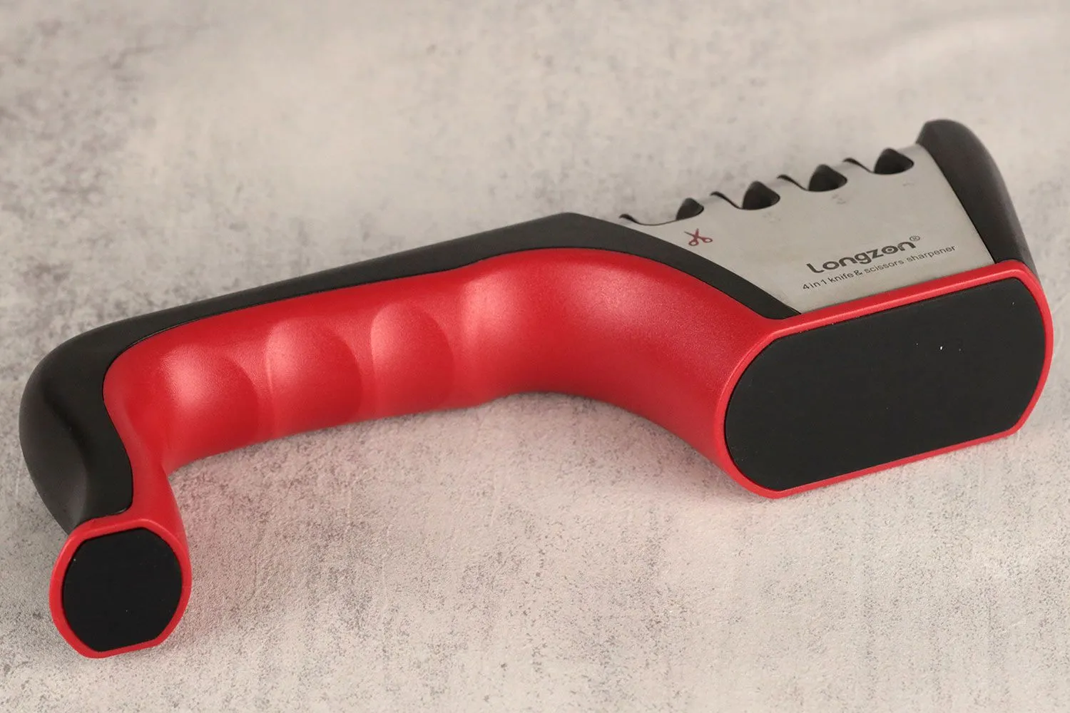 Longzon 4-in-1 [4 stage] Knife Sharpener with a Pair of Cut