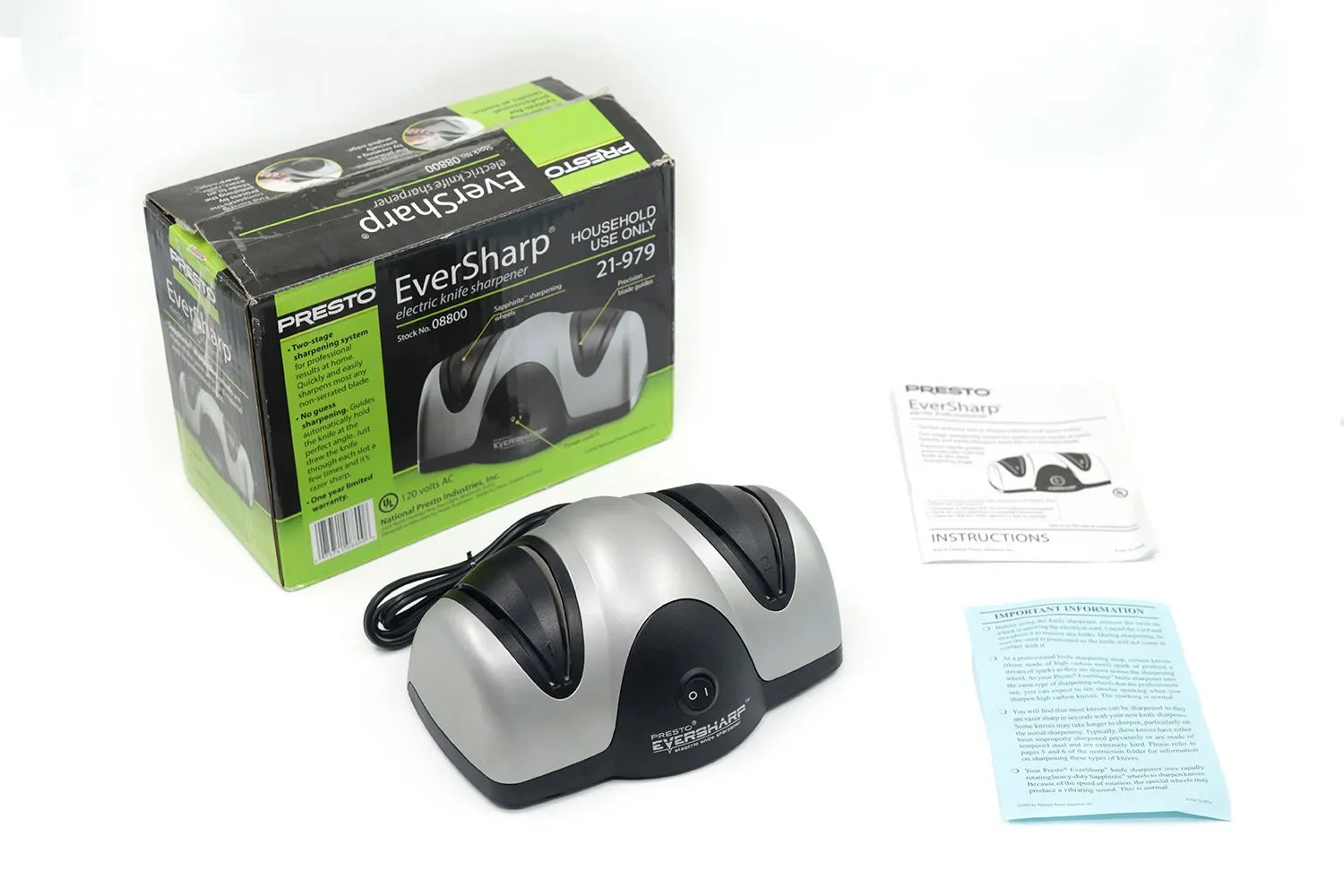 Presto EverSharp Electric Knife Sharpener Product Review 