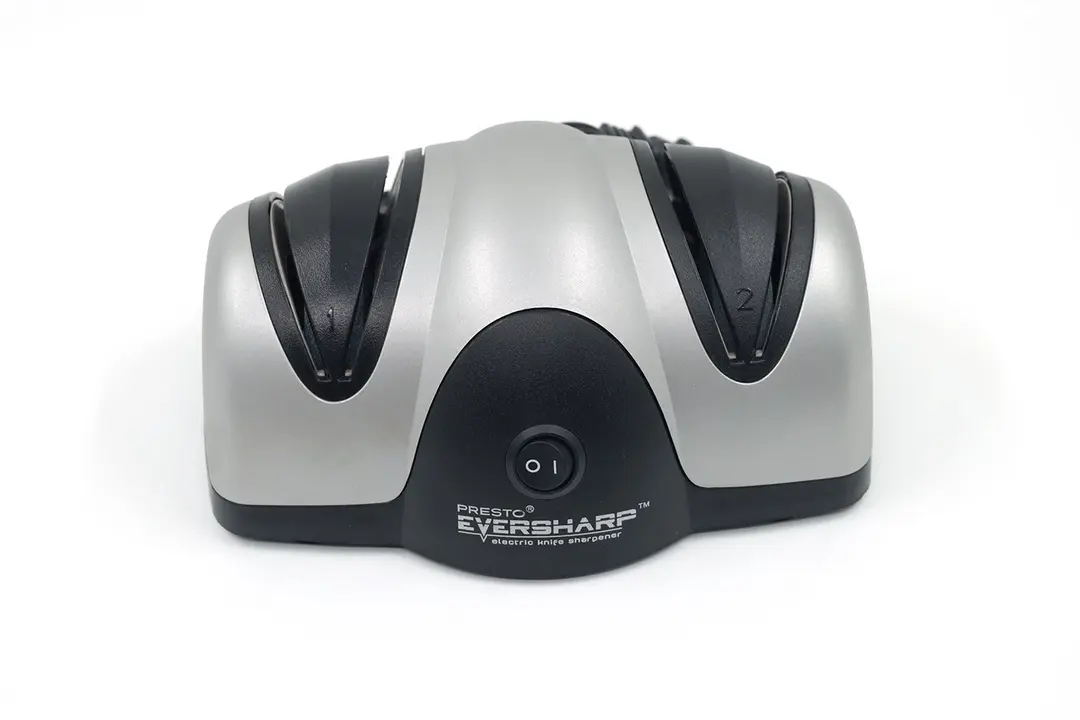 The Eversharp automatic knife sharpener from the front