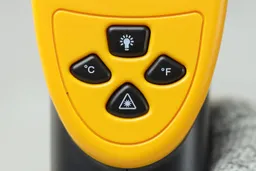 The control panel with four buttons on the Etekcity Lasergrip 800.