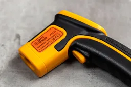 The side profile of the Smart Sensor AS530, including the top section, the trigger, and the top half of the handle. An orange label with the product’s name is visible.