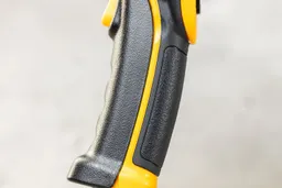 A close-up of the textured handgrip of the Smart Sensor AS530