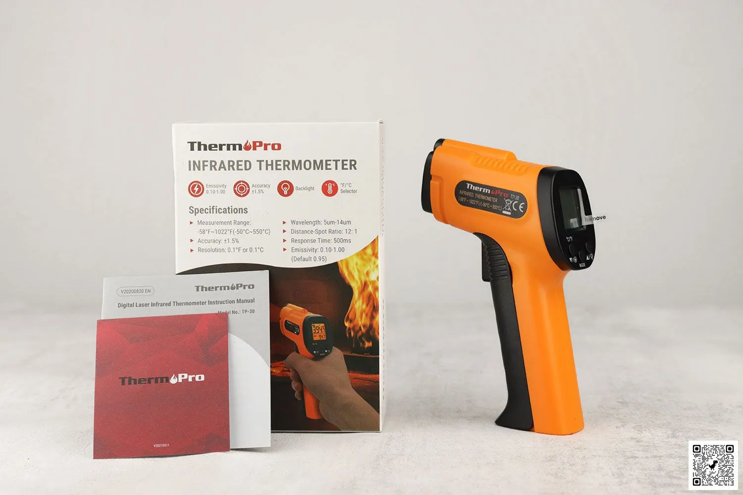 ThermoPro TP30 LCD Digital IR Infrared Thermometer Temperature