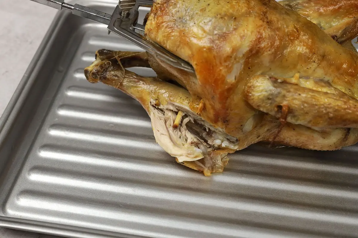 Toshiba AC25CEW Toaster Oven Roasted-Whole Chicken