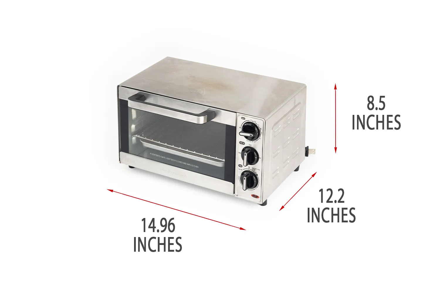 Hamilton Beach Countertop Toaster Oven & Pizza Maker Large 4-Slice  Capacity, Stainless Steel (31401) & Electric Tea Kettle, Water Boiler &  Heater, 1.7