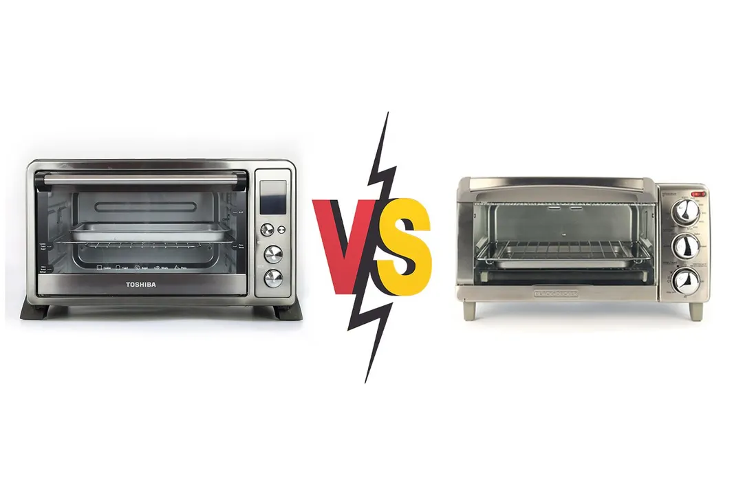 Toshiba AC25CEW-BS vs Black and Decker 4 Slice Toaster Oven