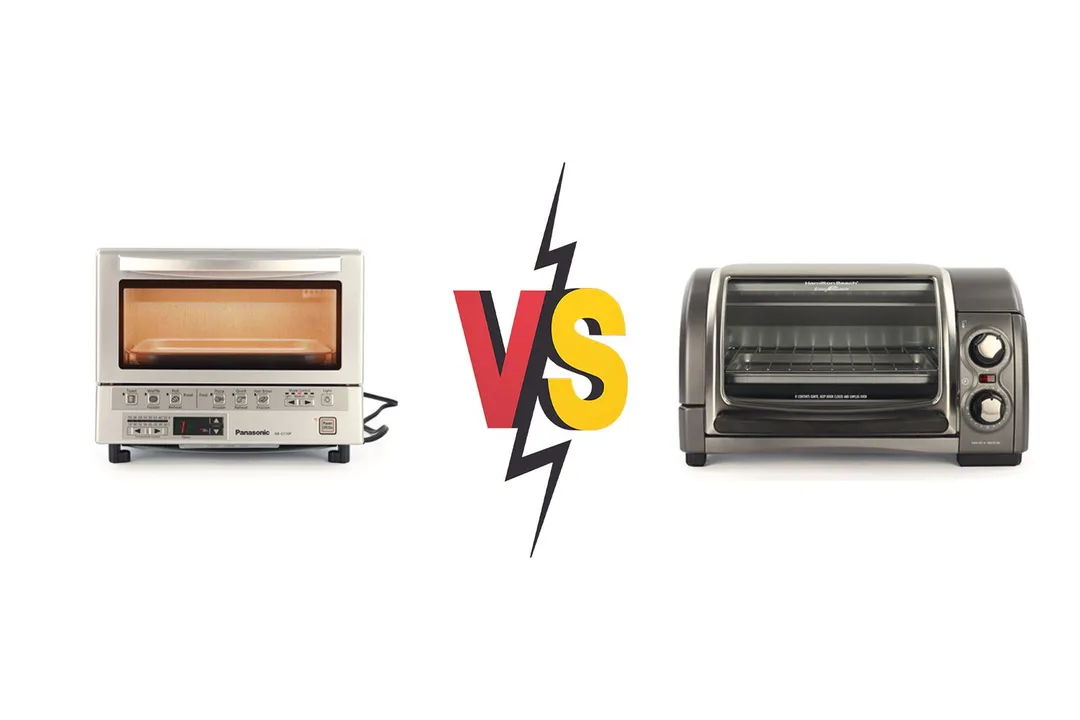 Panasonic FlashXpress vs Hamilton Beach Easy Reach 4 Slices Toaster Oven