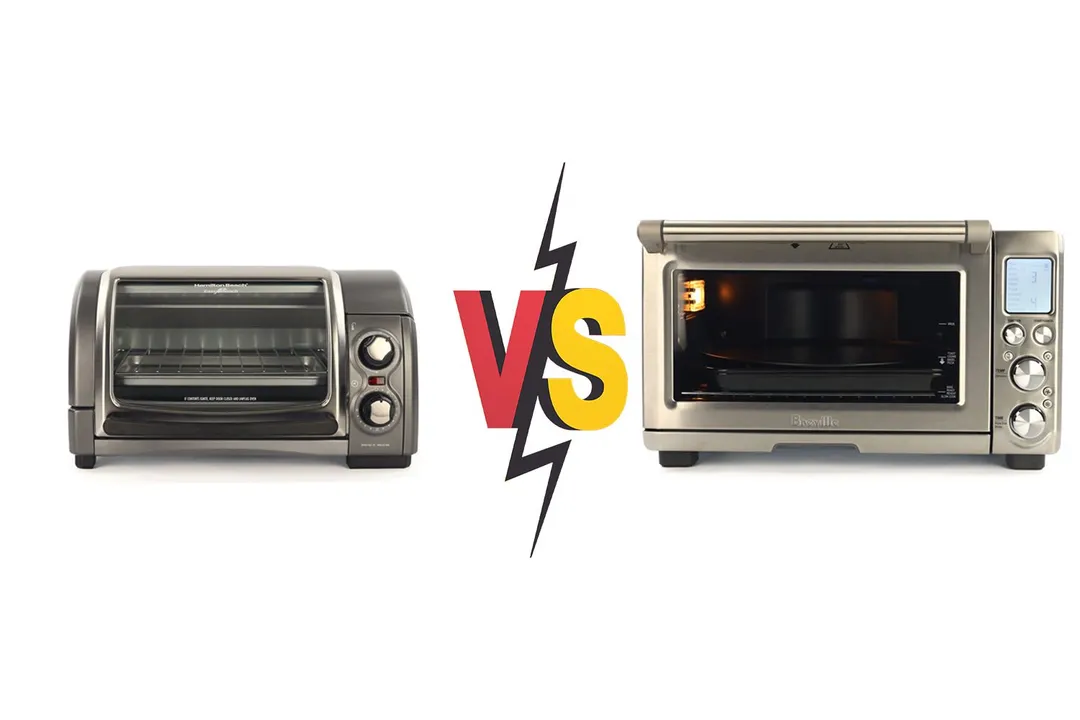 Hamilton Beach Easy Reach 4 Slices Toaster Oven vs Breville Smart Oven Pro