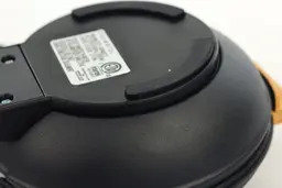 The rubber, anti-slip feet at the bottom of the Crownful mini waffle maker.