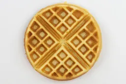The top side of a waffle made by the Cuisinart WAF-F20P1 in 5 minutes