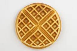 The top crust of a waffle made by the Cuisinart WAF-F20P1 waffle maker in 5 minutes