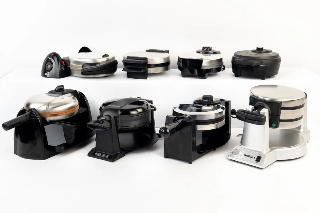 Six different waffle makers