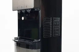 Side view of the display panel and dispensing booth of the Avalon A5 water cooler dispenser.