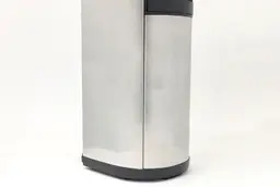 Side view of the stainless steel body of the Frigidaire EFWC519 water cooler dispenser.
