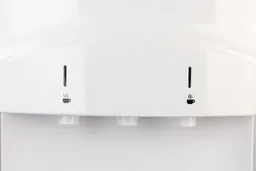 A close up of the icons of a small water cooler dispenser.