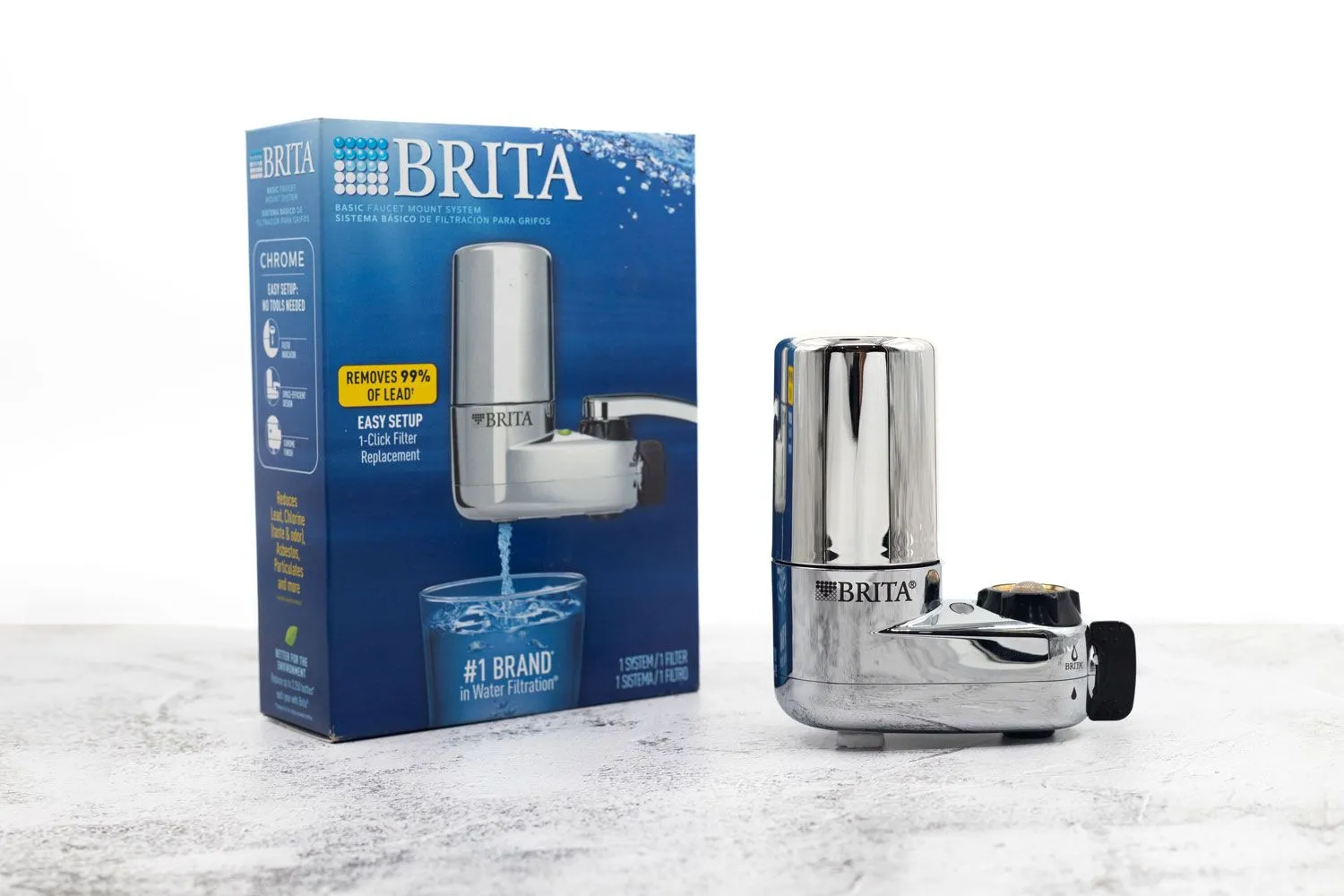  Brita Water Filter for Sink Complete Faucet Mount Water  Filtration System + Brita Standard Water Filter Replacements: Tools & Home  Improvement
