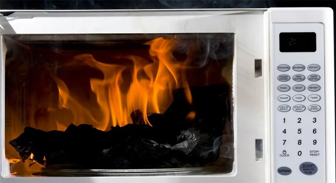 Microwave on fire