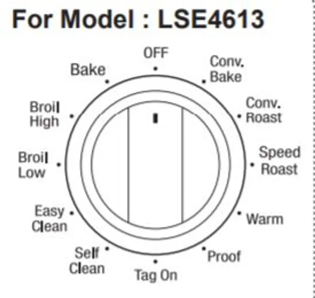 LG LSE4613ST Controls