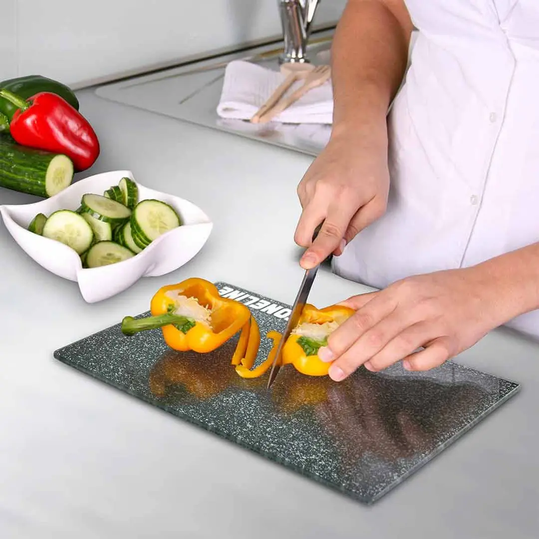 A glass cutting board