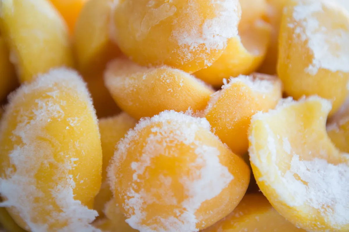 Frozen peaches have a longer shelf-life than fresh ones