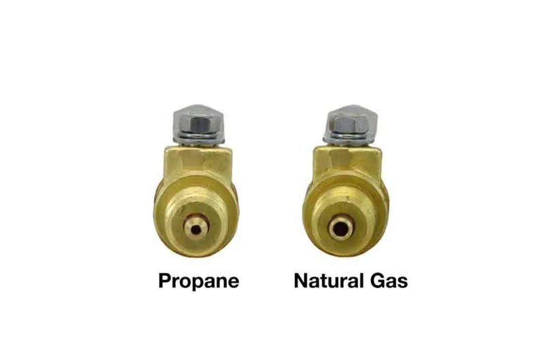 Orifices of propane vs natural gas grills