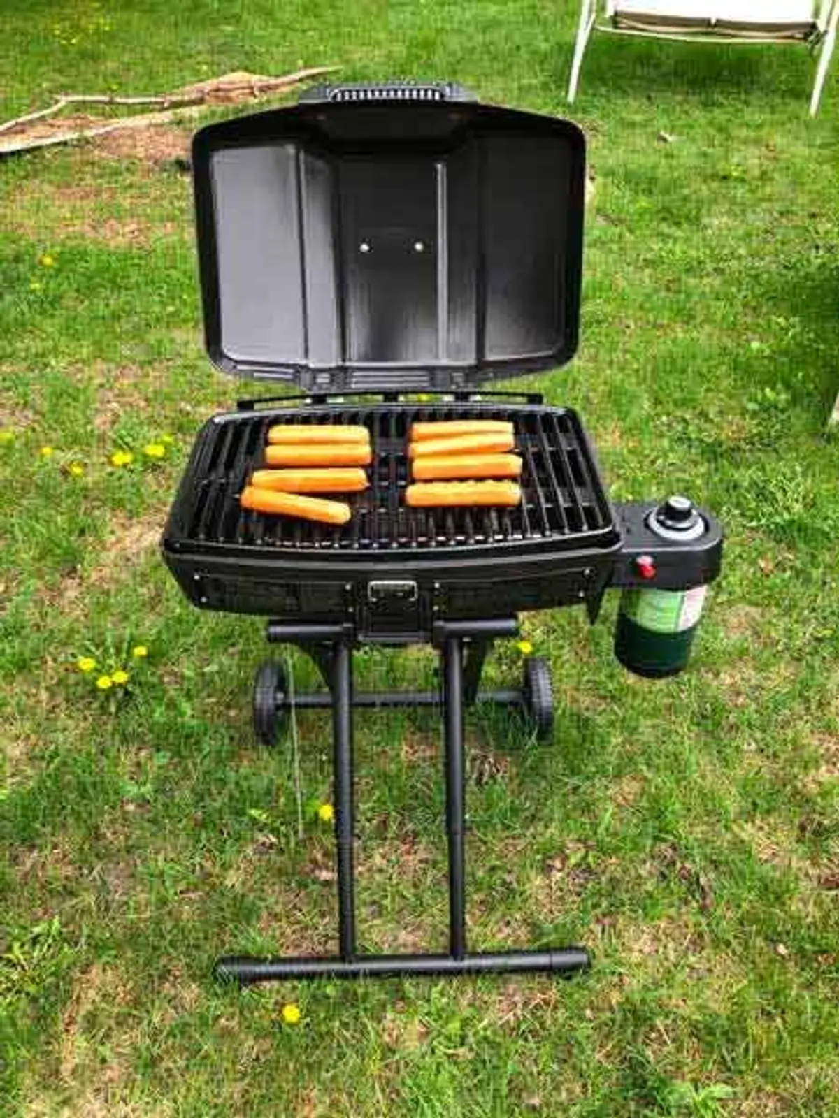 The Coleman Sportsters is a portable propane grill used for traveling