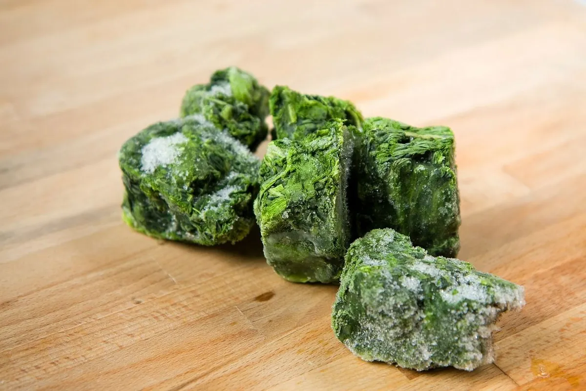 Frozen spinach cubes are a great ingredient to add to your smoothies