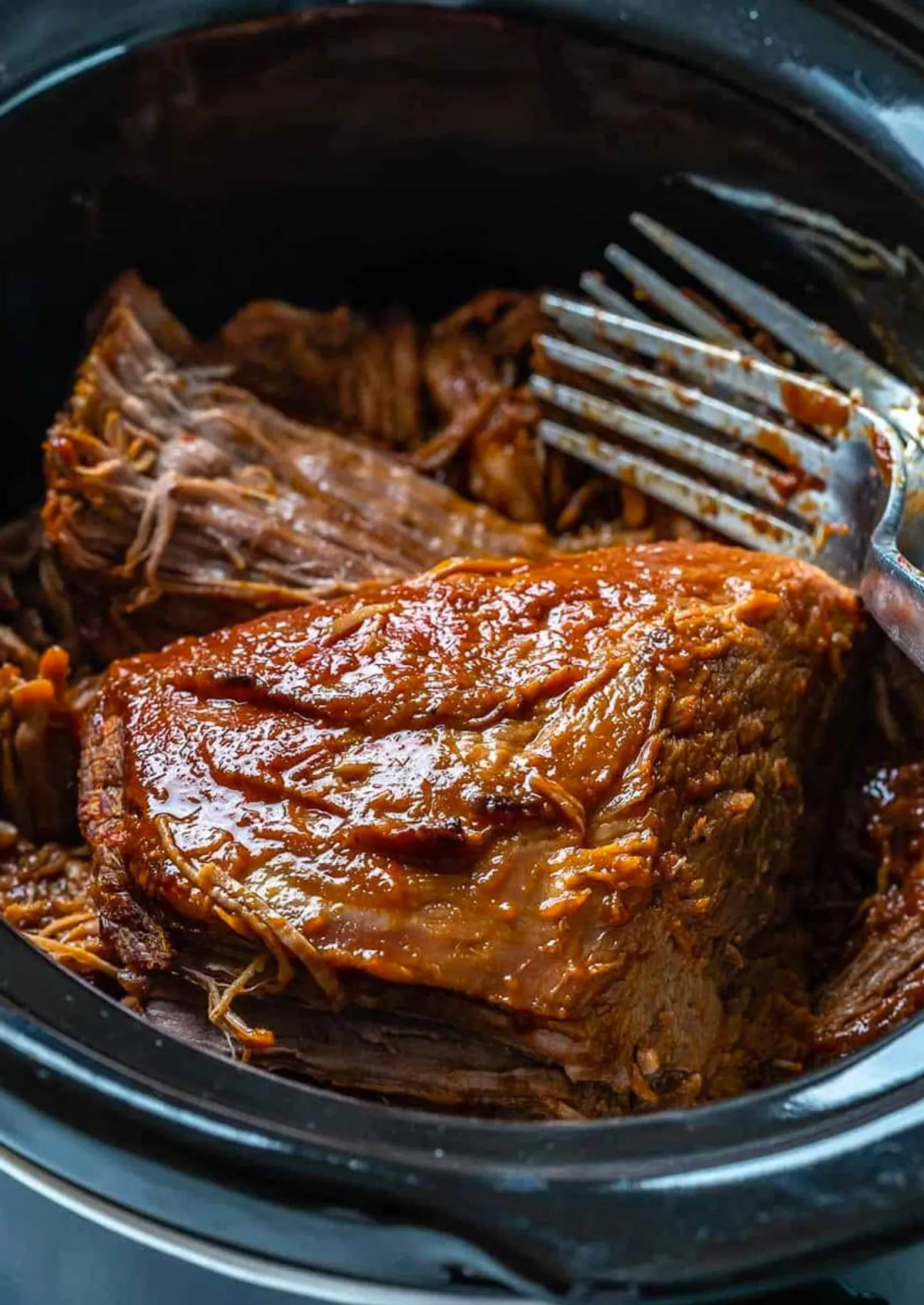 Slow cooked brisket is extremely tender
