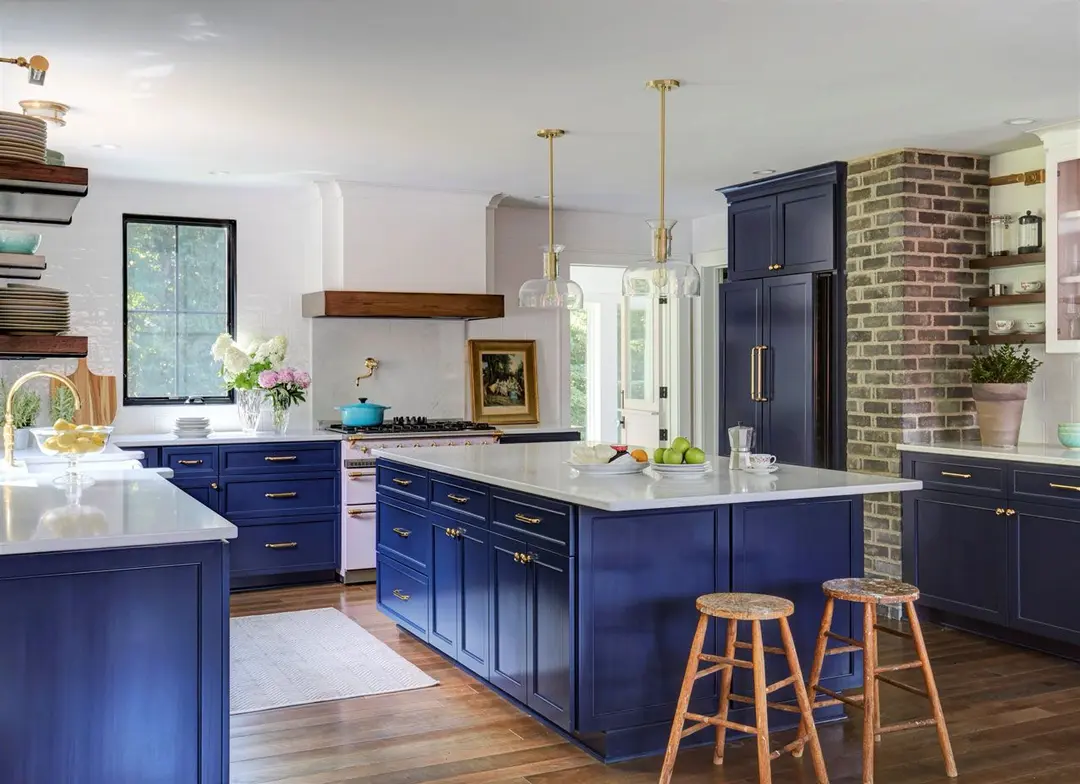 Incorporate Bolder Colors Modern Country Kitchen Idea